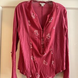 Floral Embroidered Top by Lucky Brand, size M